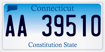 CT license plate AA39510