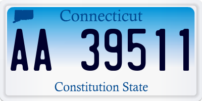 CT license plate AA39511