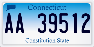 CT license plate AA39512
