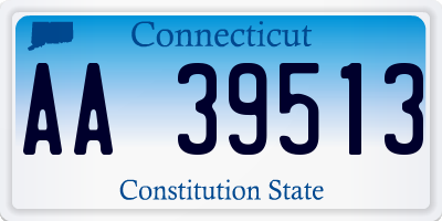 CT license plate AA39513