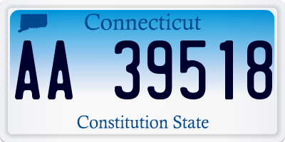 CT license plate AA39518