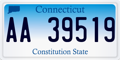 CT license plate AA39519