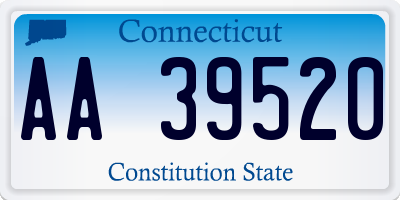 CT license plate AA39520