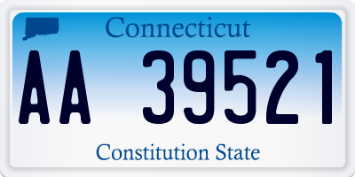 CT license plate AA39521