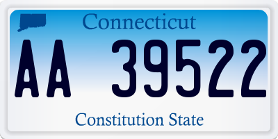CT license plate AA39522