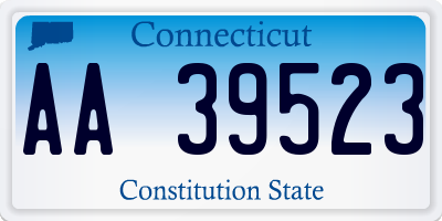CT license plate AA39523