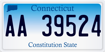 CT license plate AA39524