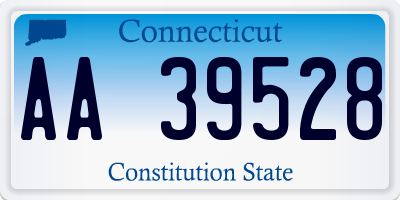 CT license plate AA39528