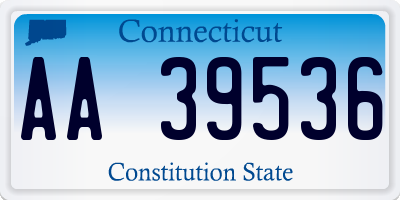 CT license plate AA39536