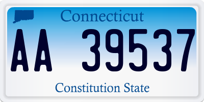 CT license plate AA39537