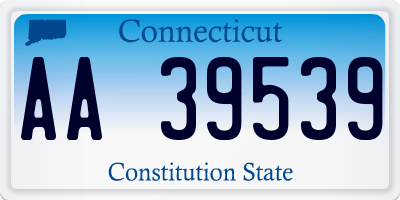CT license plate AA39539