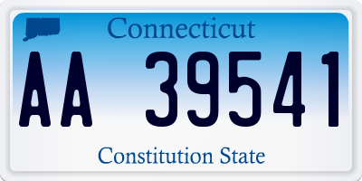 CT license plate AA39541