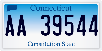 CT license plate AA39544