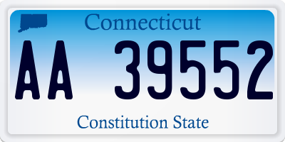 CT license plate AA39552