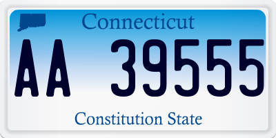 CT license plate AA39555