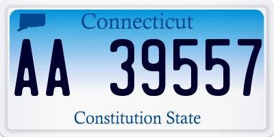CT license plate AA39557