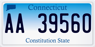CT license plate AA39560
