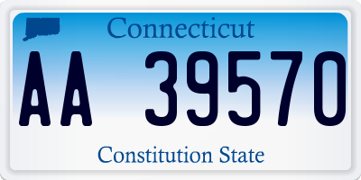 CT license plate AA39570