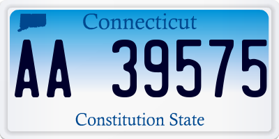 CT license plate AA39575