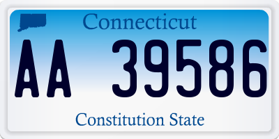 CT license plate AA39586