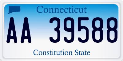 CT license plate AA39588