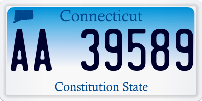 CT license plate AA39589