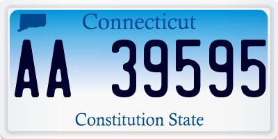 CT license plate AA39595