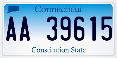 CT license plate AA39615