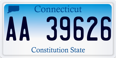CT license plate AA39626