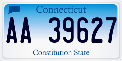 CT license plate AA39627
