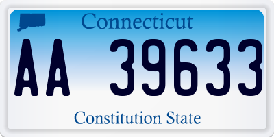 CT license plate AA39633