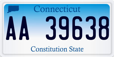 CT license plate AA39638