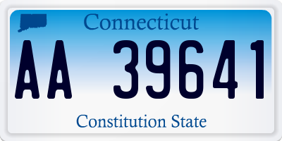 CT license plate AA39641