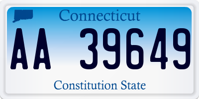 CT license plate AA39649
