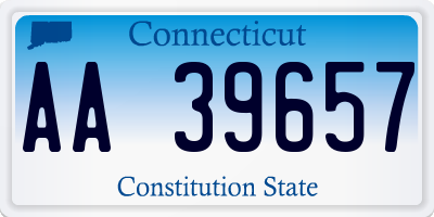 CT license plate AA39657