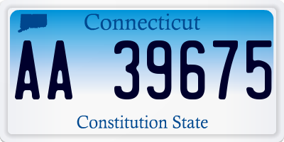 CT license plate AA39675