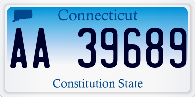 CT license plate AA39689