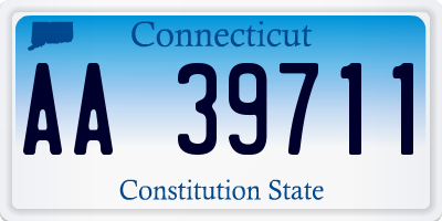 CT license plate AA39711