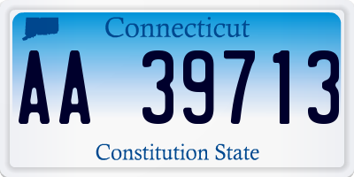 CT license plate AA39713