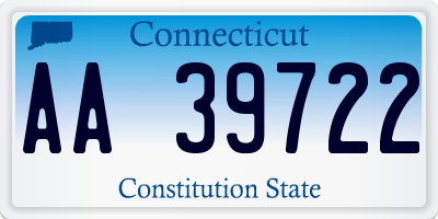 CT license plate AA39722