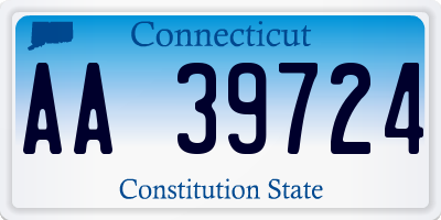 CT license plate AA39724