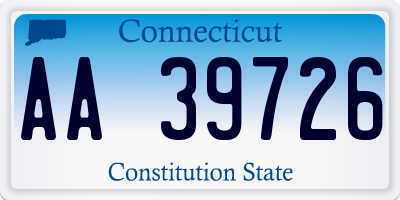 CT license plate AA39726