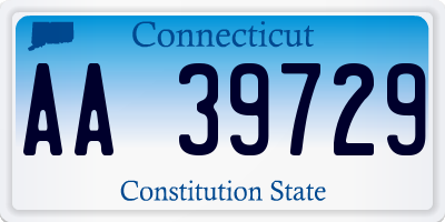 CT license plate AA39729