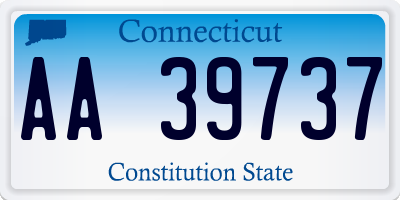 CT license plate AA39737