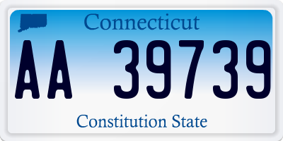CT license plate AA39739