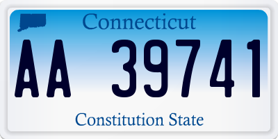 CT license plate AA39741
