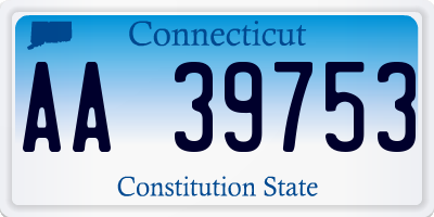 CT license plate AA39753