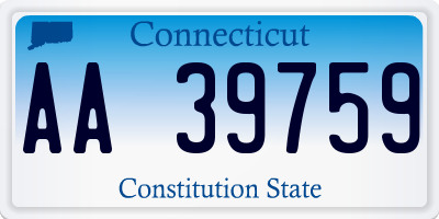 CT license plate AA39759