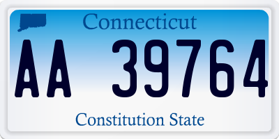 CT license plate AA39764