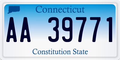 CT license plate AA39771